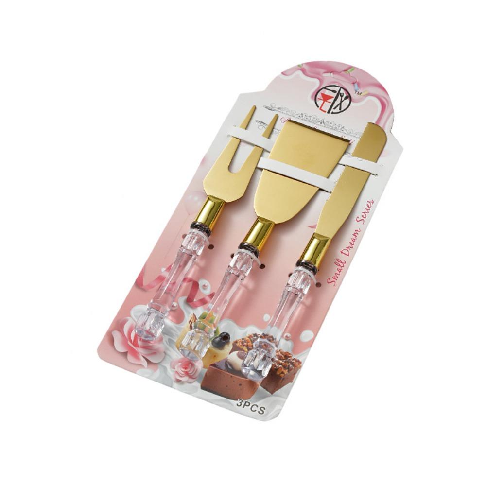 Stainless Steel Cheese Shovel Fork Set Reusable Cake Shovel Cheese Tools Dessert Knife  Kitchen