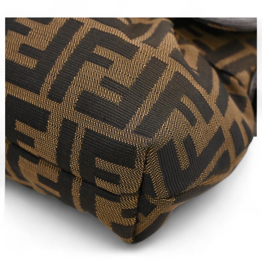 Auth FENDI Zucca Chef Shoulder Bag Canvas Leather Brown Vintage Women’s Fe7744cc