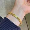 Simulation gold bracelet, women are full of luck, solid bracelet, fashion bracelet.