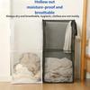 Stable High Capacity Foldable Laundry Basket Square Shape Anti Tip Laundry Hamper for Large Family Use