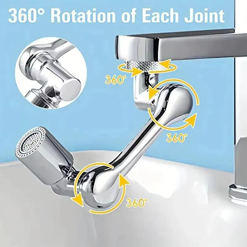

2 Piece Faucet Extender ABS Mechanical Arm Single Mode 1080° Swivel Universal Faucet Extender Swivel Faucet for Bathroom Sink