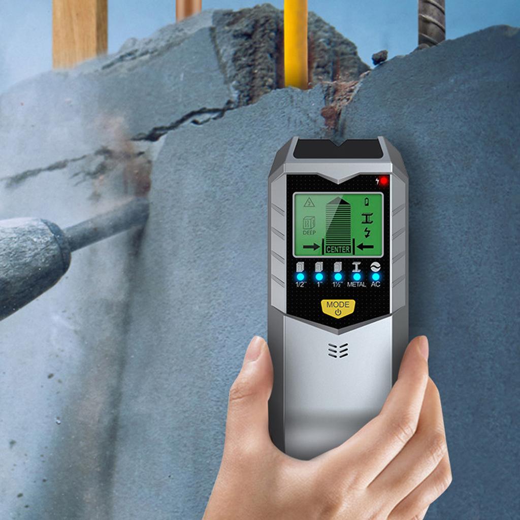 Reliable Wall Detection Device 5 in 1 Wall Scanner for Studs and Metal Detection with LCD Display and Sound Alert