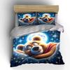 Dreamy Bear Under Moonlight Sky Bedding Set For Kids Luxury Gift 3Pcs Digital Print Comforter Set Soft Comfortable Breathable