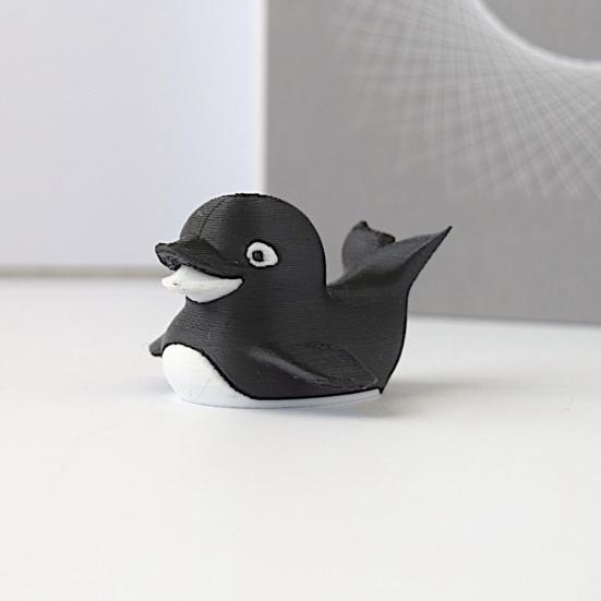 3D Printed Duck Figurine Funny Tiger/Crocodile/Shark Duck Statue Collectible Duck Ornament for Bathroom Home