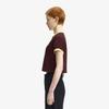FRED PERRY [Womens] Crop Ringer T-Shirt - Oxblood Afpf2619163-597