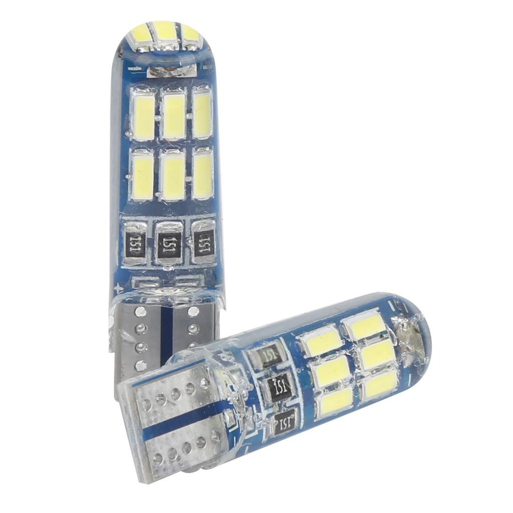 2 Stück Auto Keil Standlicht Blinken Stroboskop Wasserdicht RGB Kleine Lampe GlühbirneWeiß