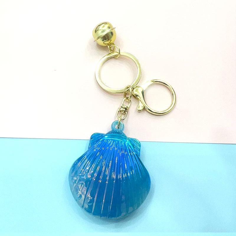 Iridescent Shell Starfish Keychain Pendant - Unique Accessory & Gift
