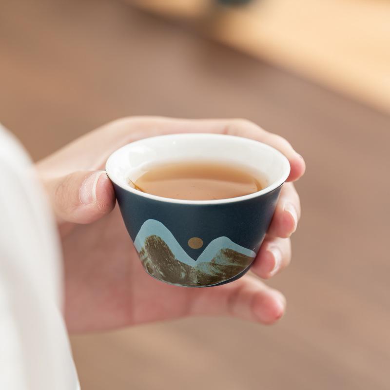 Qingshan opening festival complete set of ceramics practical ancient rhyme tea set corporate anniversary business commemorative gifts can be