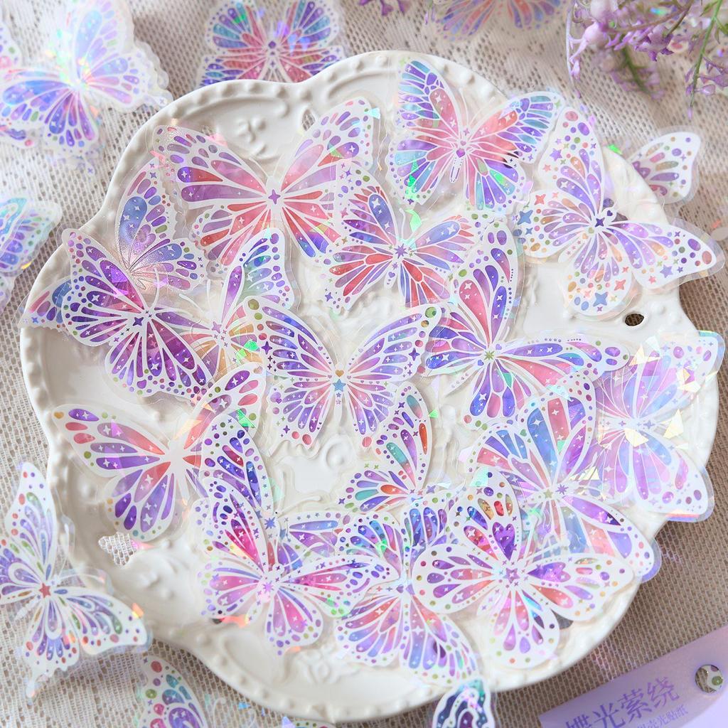 Zaomao PET Shell Light Sticker Pack: Butterfly Fantasy Dream Series for Journals & DIY Collage