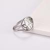 Stainless Steel Lotus Flower Rings for Women Vintage Finger Ring Jewelry Female Wedding Engagement Gift