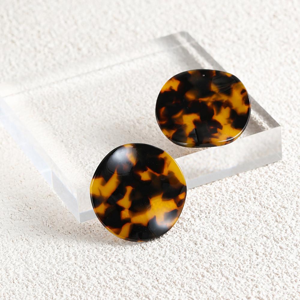 Unique Geometric Round Stud Earrings Trendy Alloy Fashion Accessories Women For