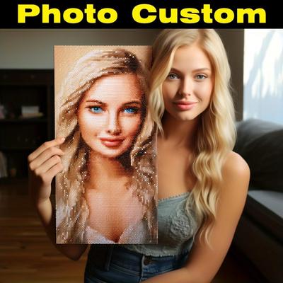 Diamond Painting Photos CustomRound Picture of Rhinestones Diamond Embroidery Baby,Weeding and Parents Gift