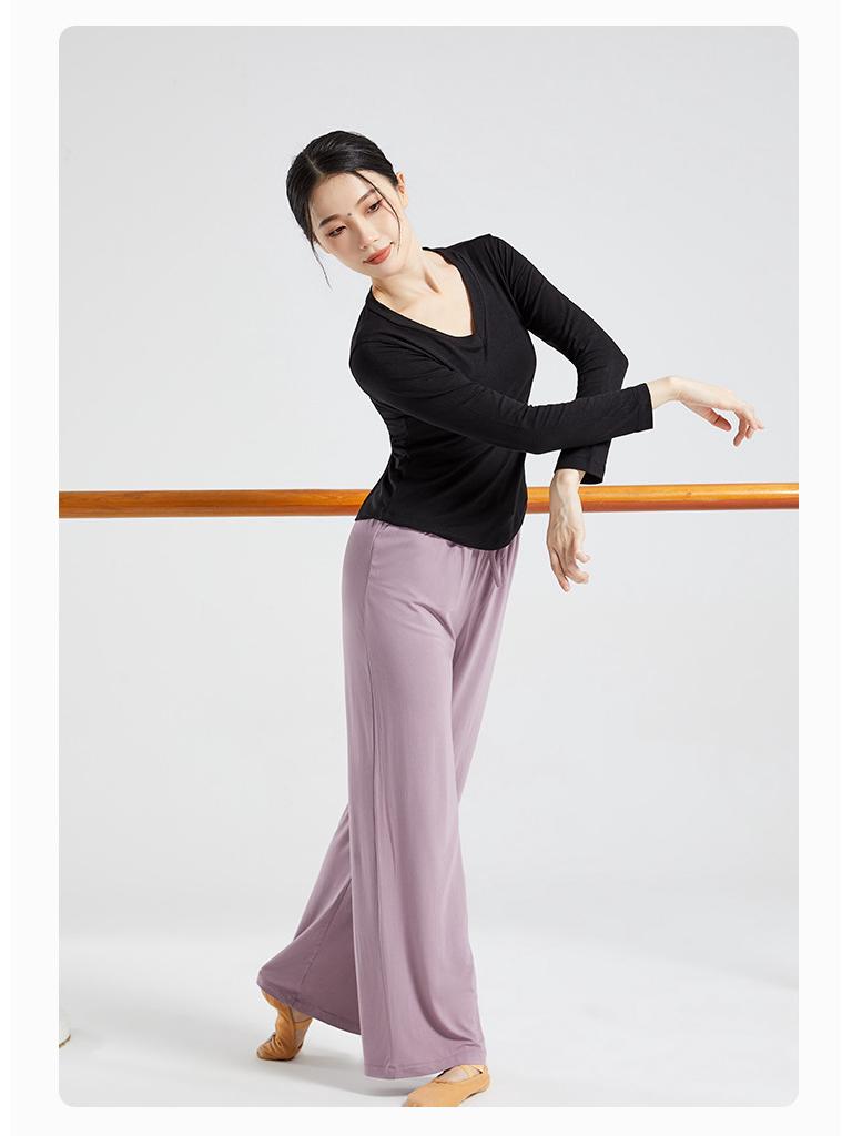 Modal Cloud High Waist Wide Leg Tanz- & Yogahose - Elastischer Drapierfall für Moderne & Klassische Stile