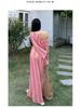 Boho Slimming Knitted Bikini Set with Sunscreen Cover-Up Dress