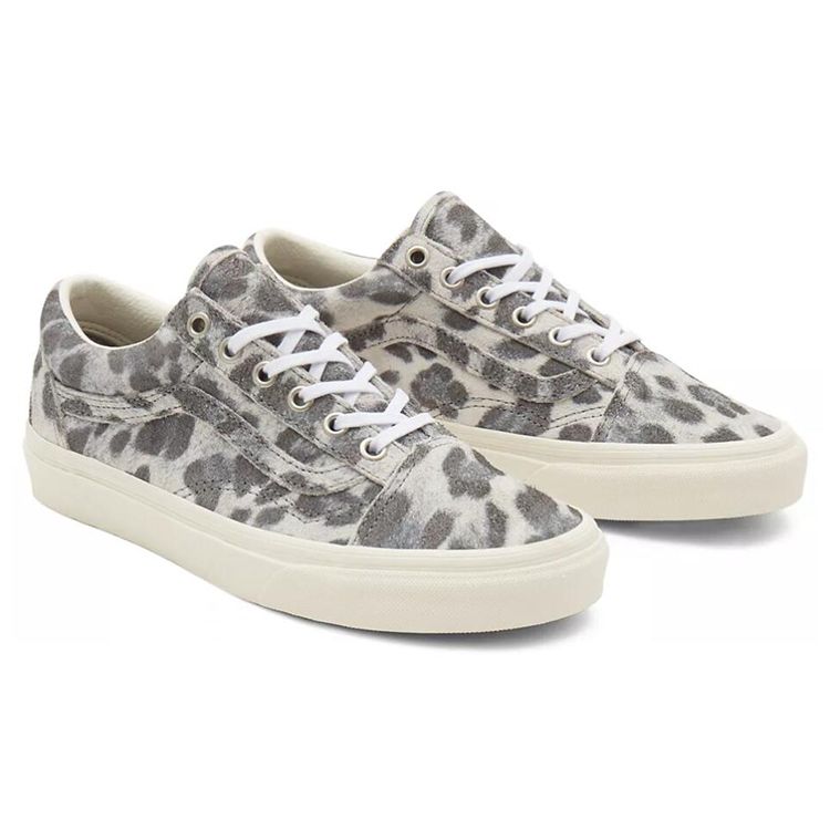 Vans Old Skool Hairy Suede - Leopard Unisex Sneakers Grey Marshmallow VN0A38G19FS