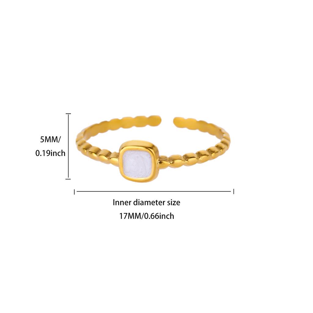 Three-dimensional double-layer sun starfish stainless steel plated k ring openable ring jewelry hot-selling new