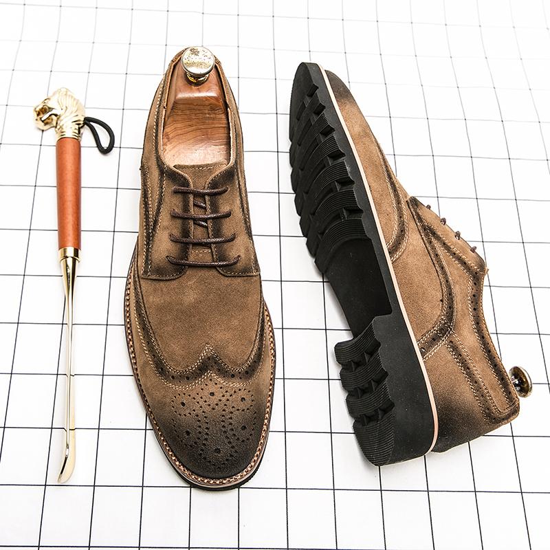 Classic Retro Style Casual Shoes Men Fashion Brand Oxford Shoes Comfortable Men Brogue Footwear Elegantes Man Wedding Dress Shoe