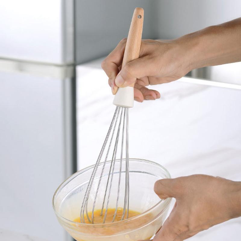 Vysoce kvalitní silikonová sada kuchyňského náčiní Nádobí odolné proti vysokým teplotám Nepřilnavá dřevěná rukojeť Silikonové nástroje na pečení