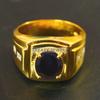Black Onyx Oval Cut With 925 Silver Gold Plated Ring For Men's #A802 JL375666840896