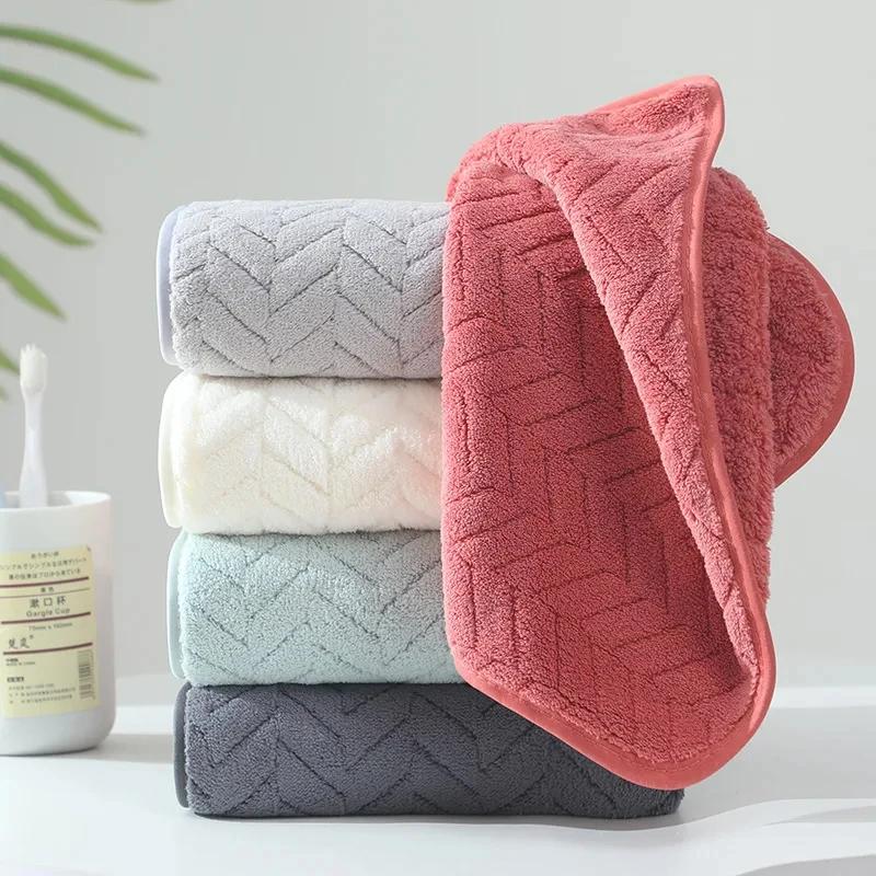 35X75Cm Solid Color Towel Household Absorbent Non-Shedding Face Bath Hair Drying Towel For Bath Area Personal Care Yoga Fitness