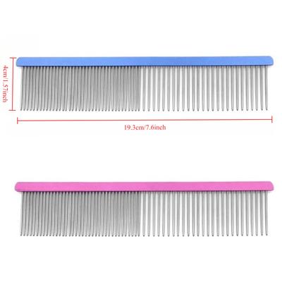 Dog Comb Stainless Steel Dog Brush Pet Grooming Massage Dogs Comb Brush Double Teeth Dogs Combs Cat Hair Remover Pet Products