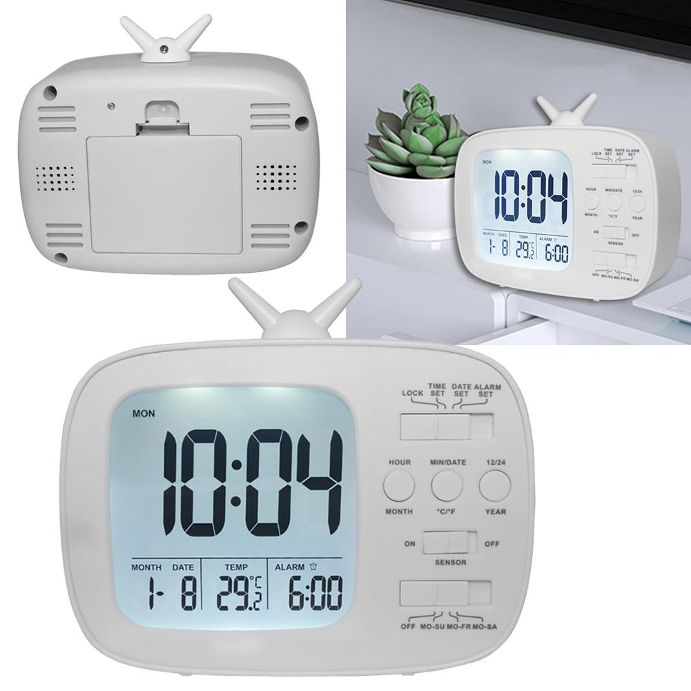 Children and Student LCD Electronic Bedside Light-sensitive Smart Alarm Clock G180