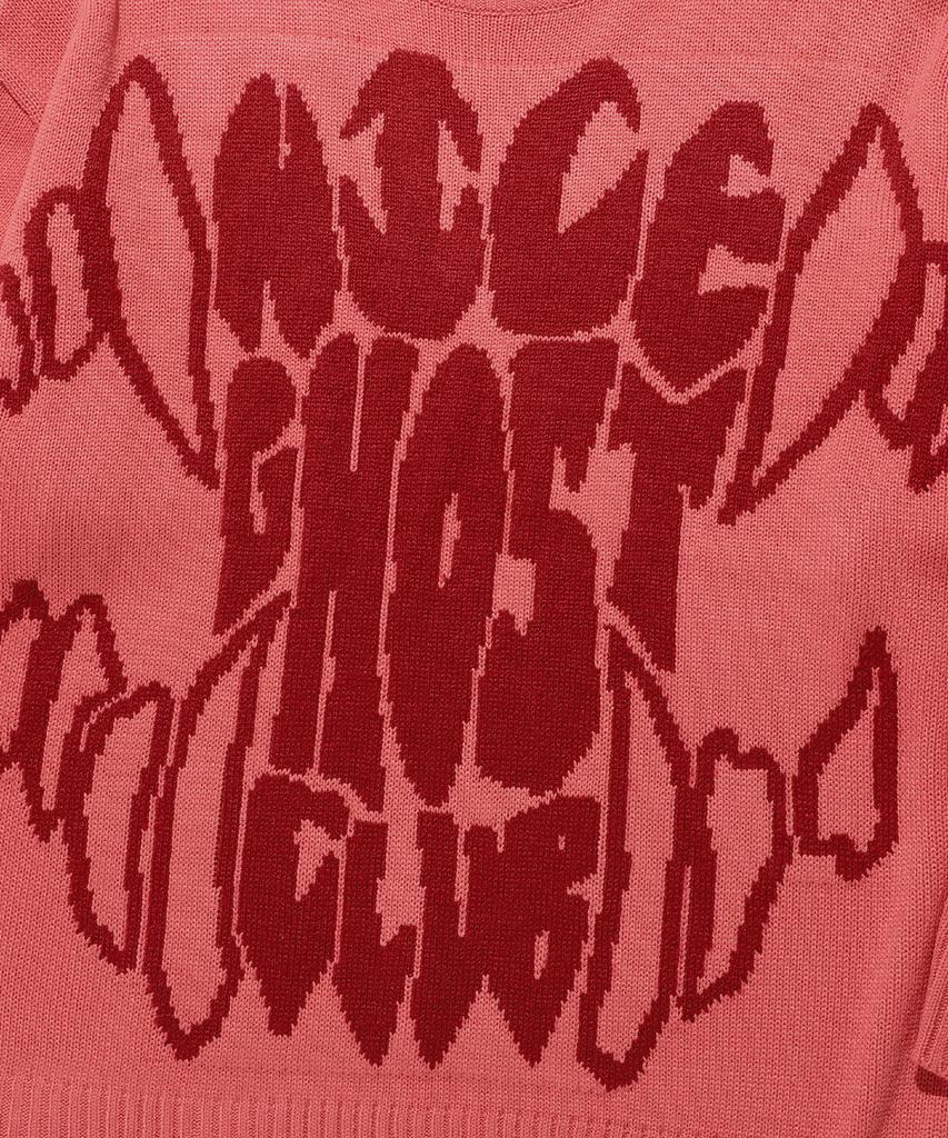 NICEGHOSTCLUB Monster Teeth Logo Knit_Pink(Ng2Esuk600A)