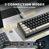 YUNZII AL71 Gaming Full Aluminum Mechanical NKRO Wireless RGB for Technical Standards Compliance Certified Crystal White 68% Keyboard, CNC, Hot-Swap,
