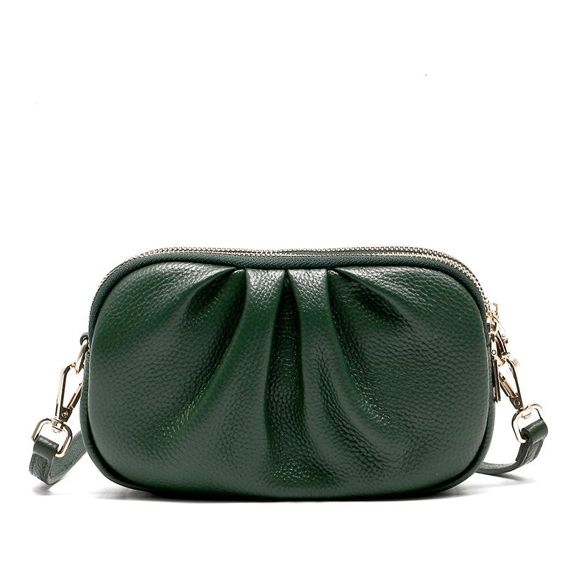 Genuine Leather Women's Bag High-end Mobile Phone Bag Top-layer Cowhide Coin Purse Single-shoulder Bag