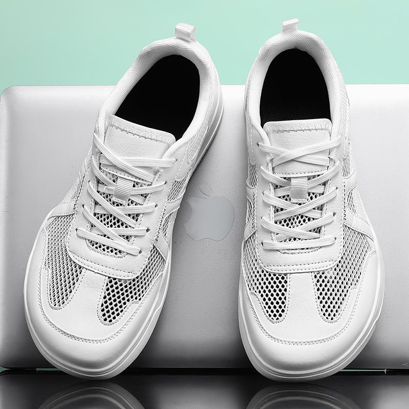 Men's Airy Mesh Sneakers - Breathable Single Mesh Casual Sports Shoes, Thin Wide-Last Men's Big Size Athletic Footwear
