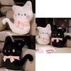 Adorable Plush Black Cat Stuffed Toy Soft And Cuddly Cartoon Kitty Pillow Gift