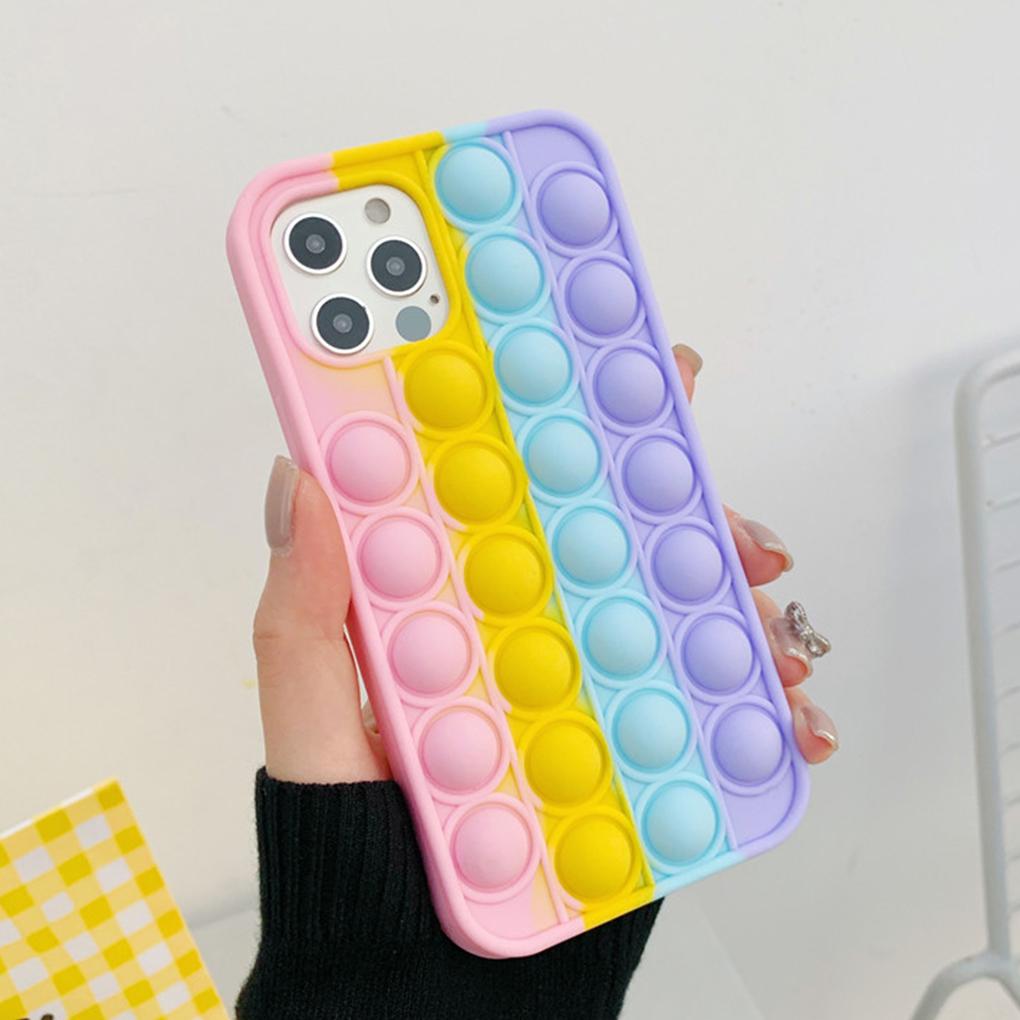 Colorful for 12 Pro Fidget Rainbow Silicone Soft Case Phone Cover New