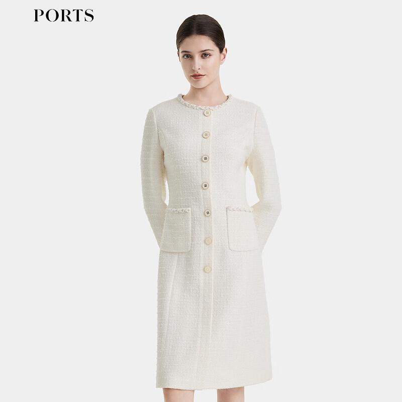 

PORTS Женское твидовое платье с плетеным краем M /6