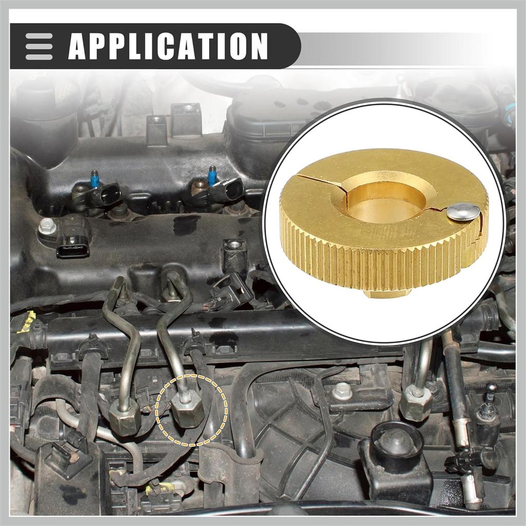 Universal 3/8 Oil Fuel Line Disconnect Tool, Transmissions Radiators Oil Cooler Lines Disconnect Tool, 3/8 Inch, Aluminium, 22930, Gold Tone