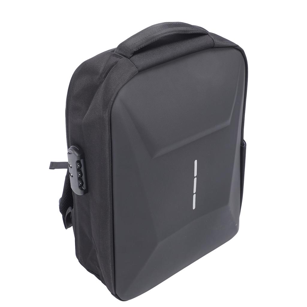 Backpack with USB Charging Port Black Water Resistant Anti Theft Password Lock Storage Backpack for Satellite Accessories Laptop