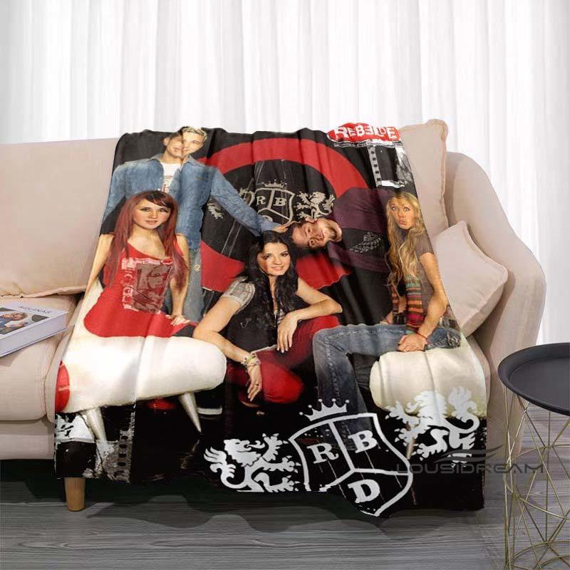 Customizable Mexican Pop Band RBD Printed Blanket Picnic Blanket Warm Soft and Comfortable Blanket Home Travel Birthday Gift