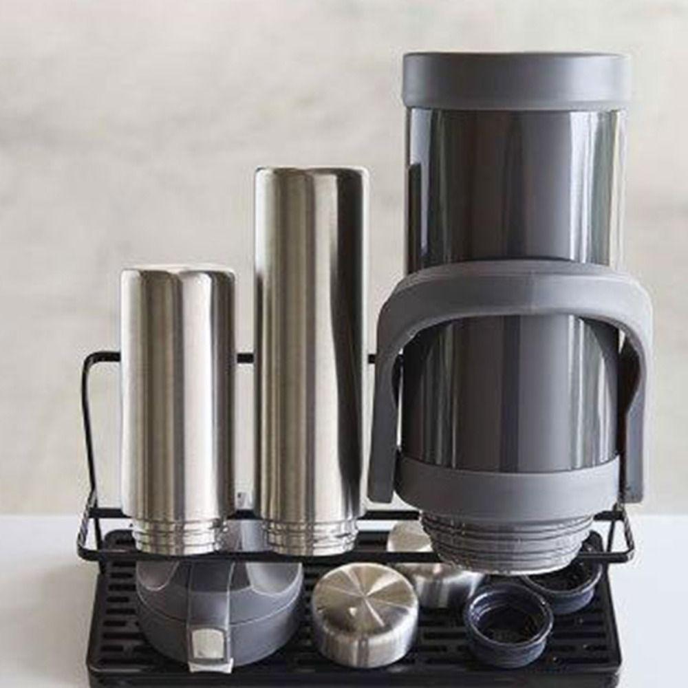 Removable Bottle Drying Rack with Drain Tray Mug Organizer Coffee Cup Drain Holder Countertop