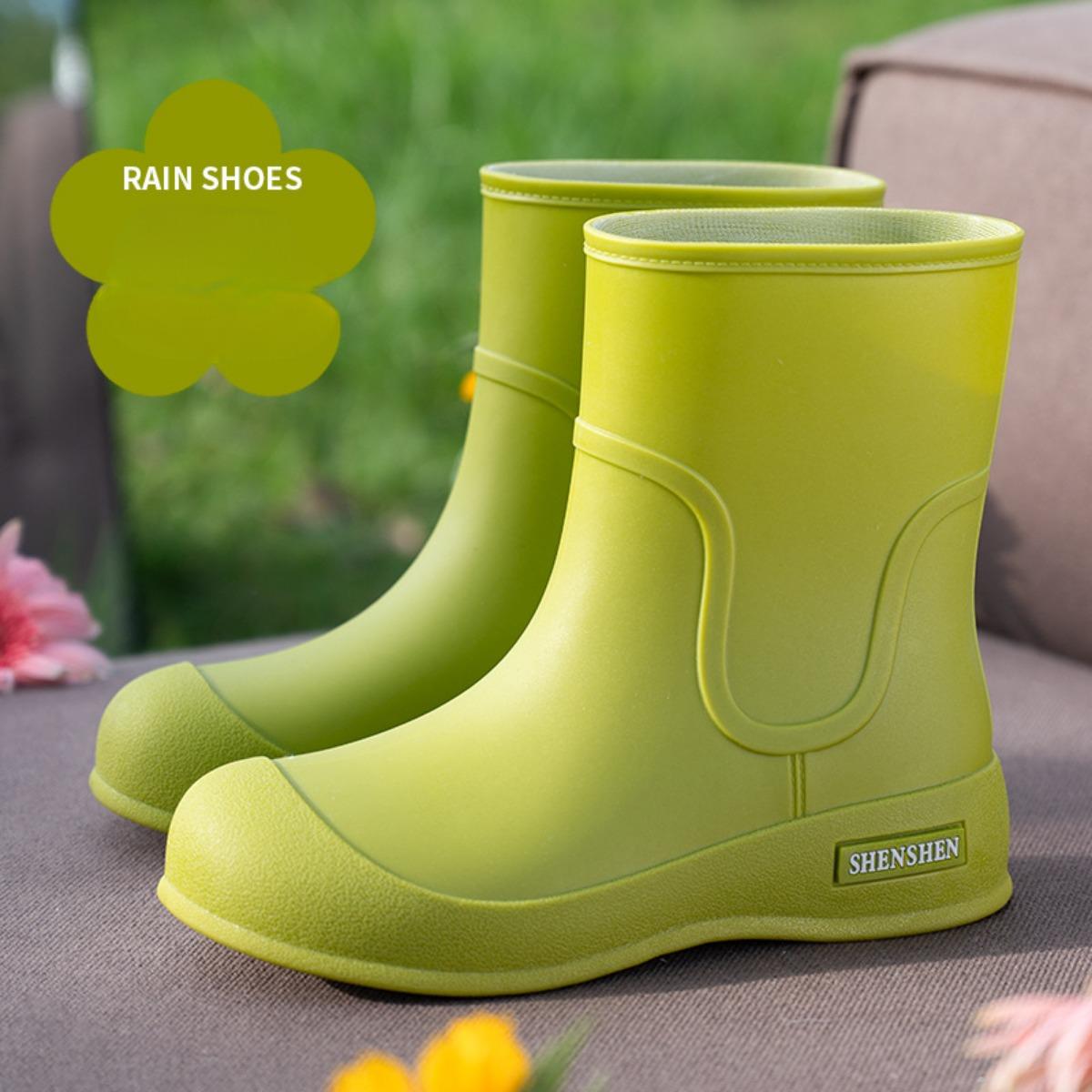 

Новые модные женские дождевые туфли, незаменимая водонепроницаемая обувь для садоводства на открытом воздухе, с противоскользящей поверхностью и устойчивостью к истиранию 40 зелёный