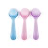Acrylic Nail Brush Plastic Soft Remove Dust Make Up Washing Brushes Nail Art Manicure Round Head Powder Clean Tool With Cap