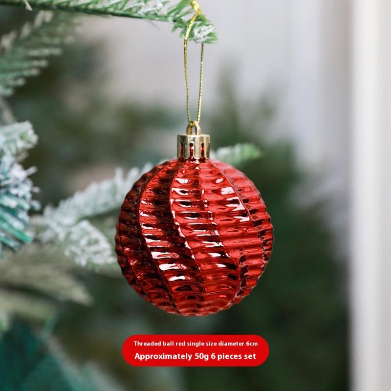 6pcs/set Christmas Ball Champagne Pumpkin Ball Xmas Decorative Hanging Ornaments Party Christmas Spheres Pendant