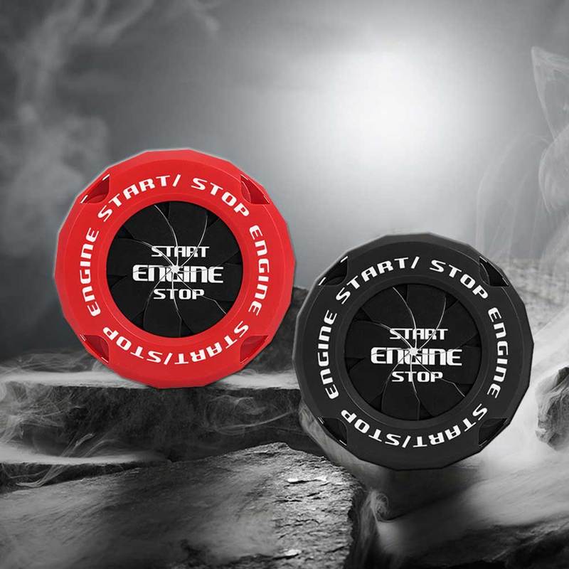 1x Car Interior Accessories Car Engine Start Stop Styling Switch Decoration Cover Car Engine Ignition Push Button Protection Cap