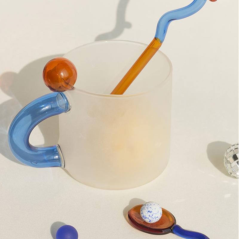 Handmade Colored Glass Cup High Borosilicate Glass Cup for Tea Milk Coffee Dringking for Gifts