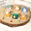 Creative Animal Fishing Food Chain Pins Cute Pretty Cat Rabbit Fox Polar Bear Hedgehog Enamel Brooches For Women Jewelry