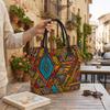 African Tribal Pattern Tote Bag Fashion Large Capacity Canvas Shoulder Bag for Daily Use