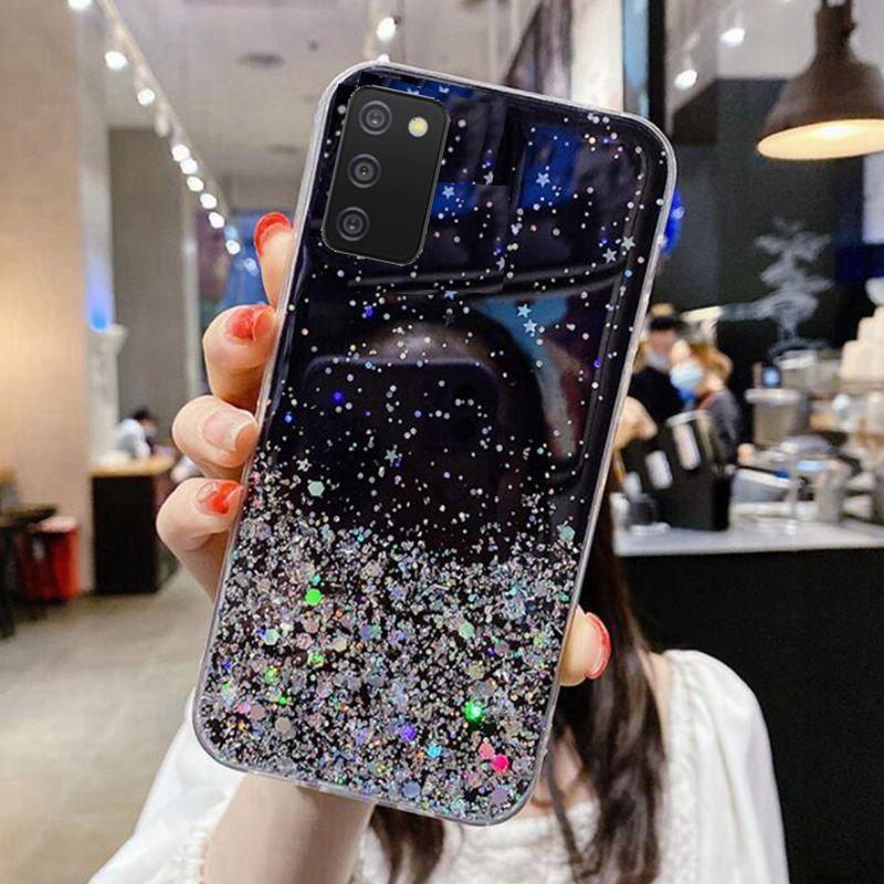 Luxury Bling Glitter Soft Phone Case For Samsung Galaxy A03S A 03S Twinkle Back Cover For SamsungA03S Silicone  Bumper 6.5inch