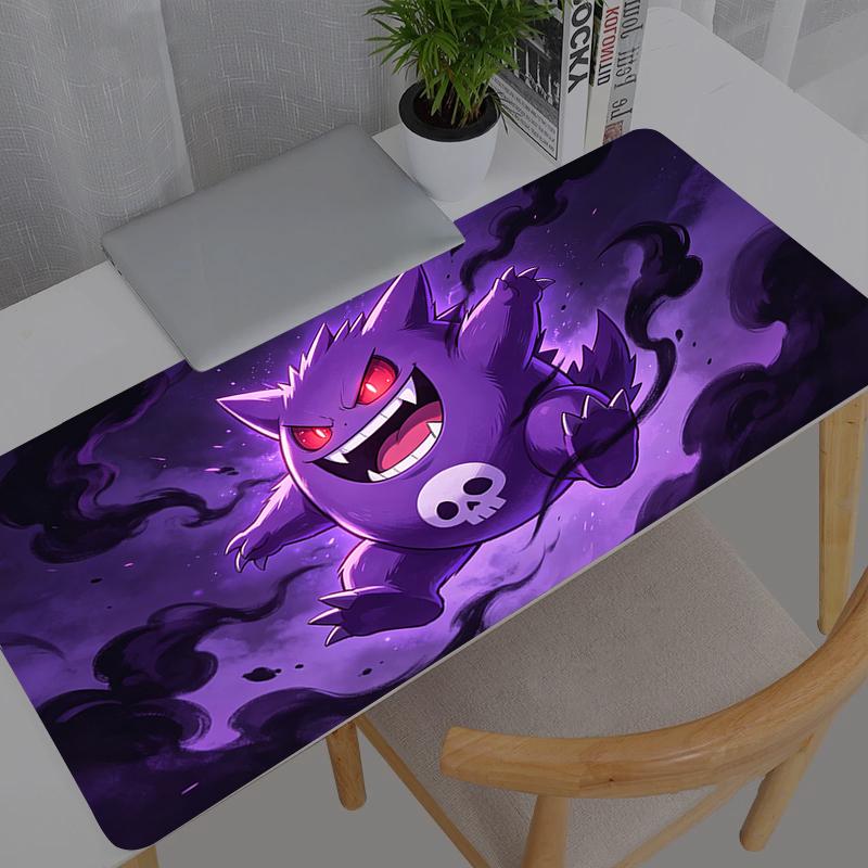 Large Mouse Pad Pc Speed For esports Players Pokemon Pikachu Gengar x Laptop Computer Keyboard Desk Mat Xxl Mousepad