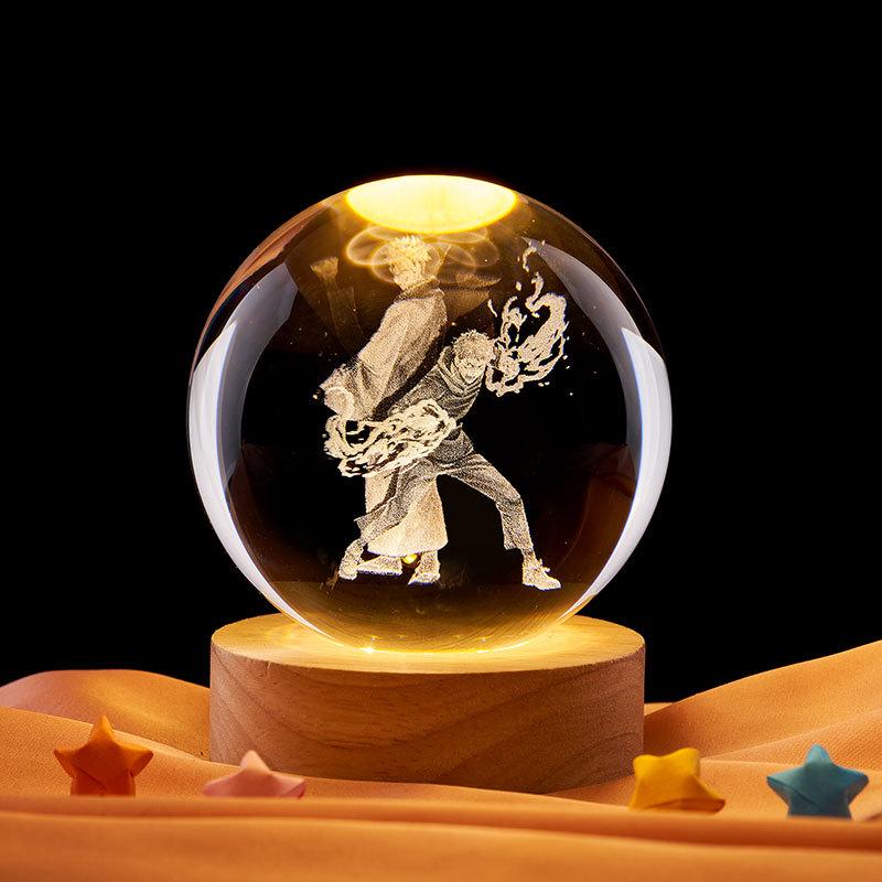 Yuji Itadori 3D Engraved Crystal Ball Starry Night Light Ornament