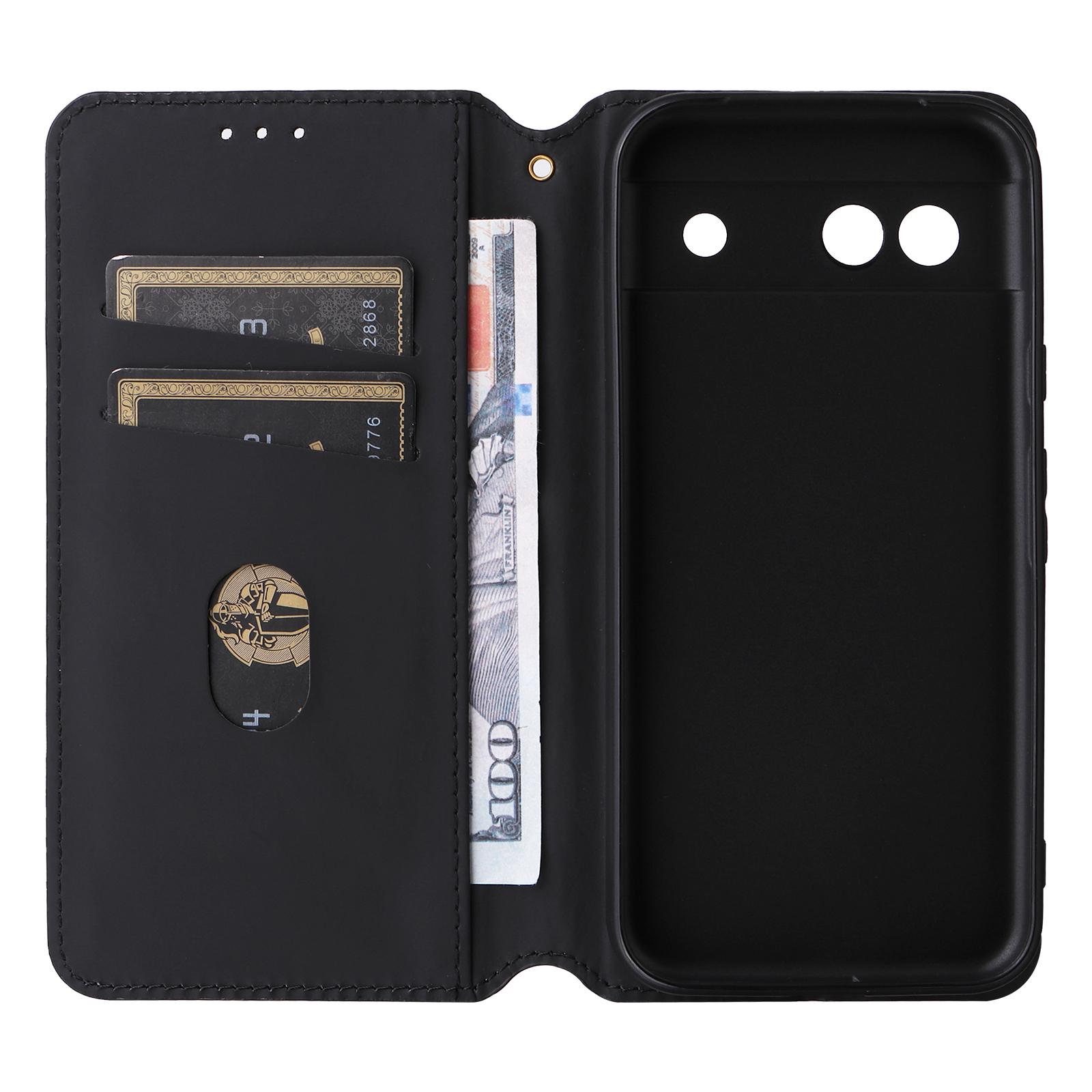 

For Google Pixel 8a Cell Phone Cover PU Leather+TPU Wallet Mobile Phone Case Purple