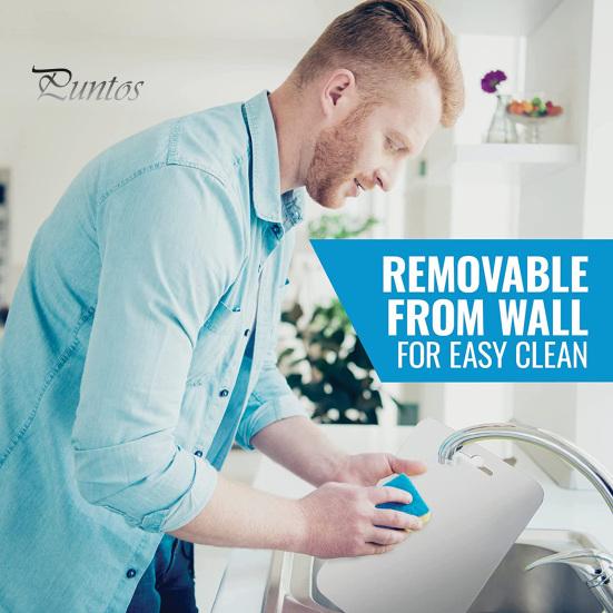 30x20CM Fogless Shower Mirror with Suction Cup Razor Holder Hook Anti-fog Men Shaving Makeup Mirror Shatterproof Frameless Bathroom Hanging Vanity