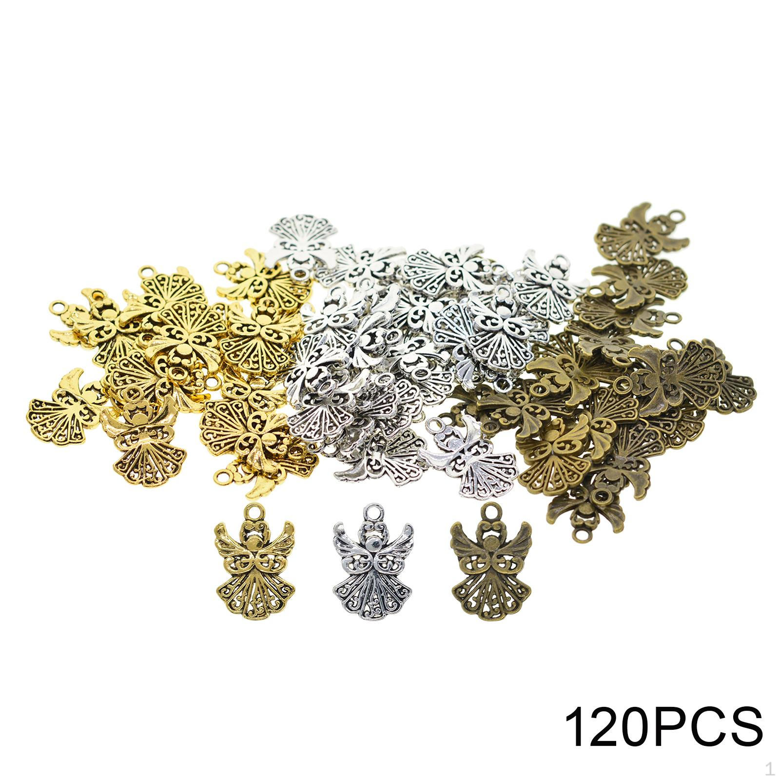 120 Pieces Angel Charms Pendants Copper for Designer Jewelry Making